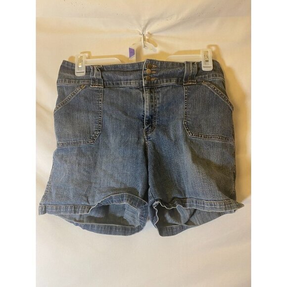 Venezia Womens Size 16 denim jean shorts Great Length stretch - Picture 1 of 2